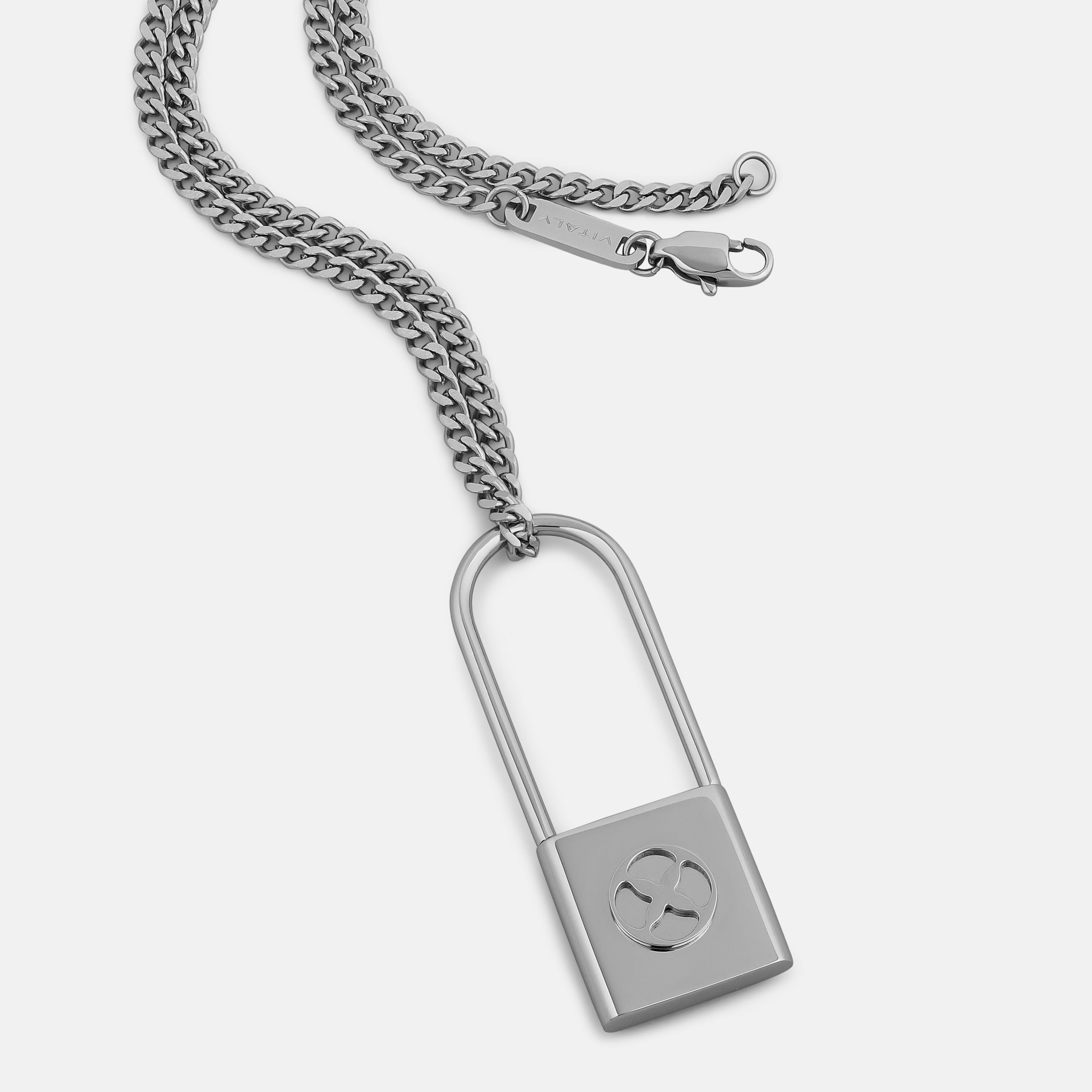 Vitaly Deadbolt Necklace Chain - Stainless Steel 50cm Size shops Brand New