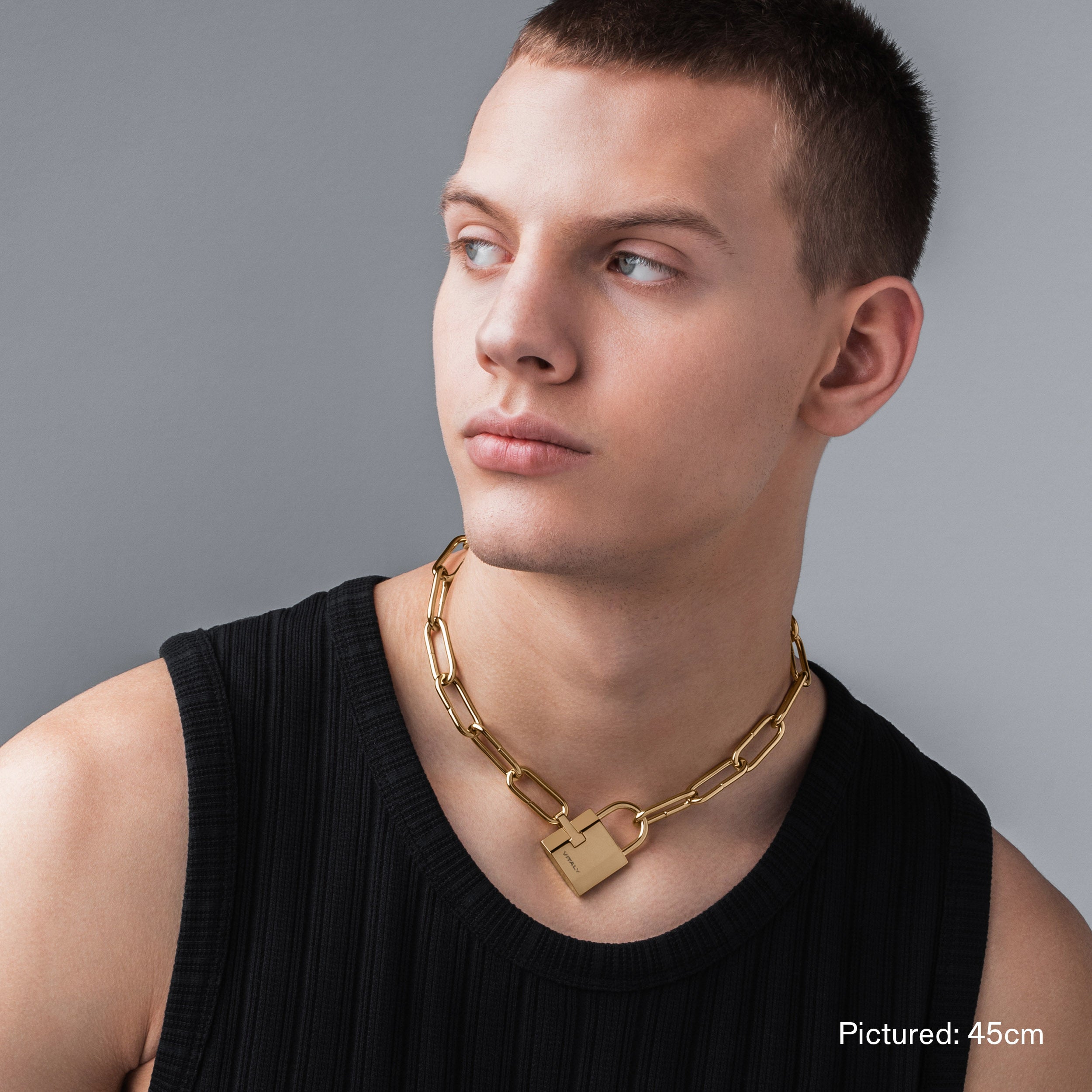 Shops Vitaly Gold Lock Chain